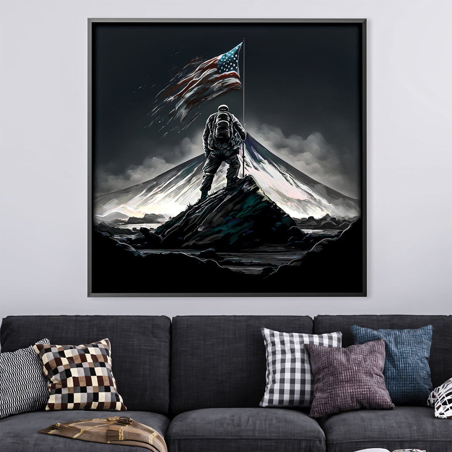 Conquered Mountain Canvas Art Clock Canvas