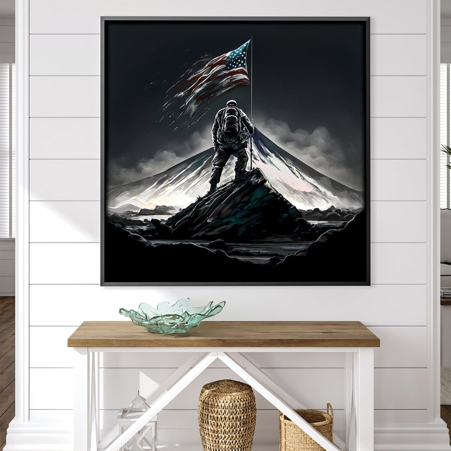 Conquered Mountain Canvas Art Clock Canvas