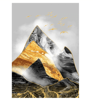 Contrasting Mountains Canvas Art B / 40 x 60cm / Unframed Canvas Print Clock Canvas