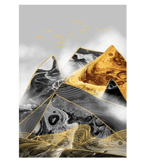 Contrasting Mountains Canvas Art C / 40 x 60cm / Unframed Canvas Print Clock Canvas