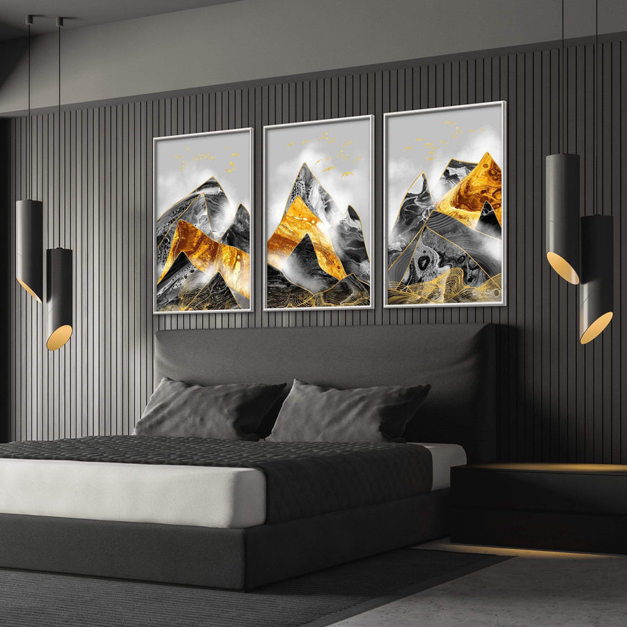Contrasting Mountains Canvas Art Clock Canvas