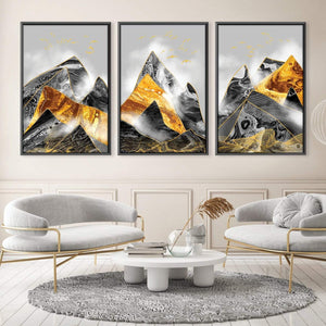 Contrasting Mountains Canvas Art Clock Canvas