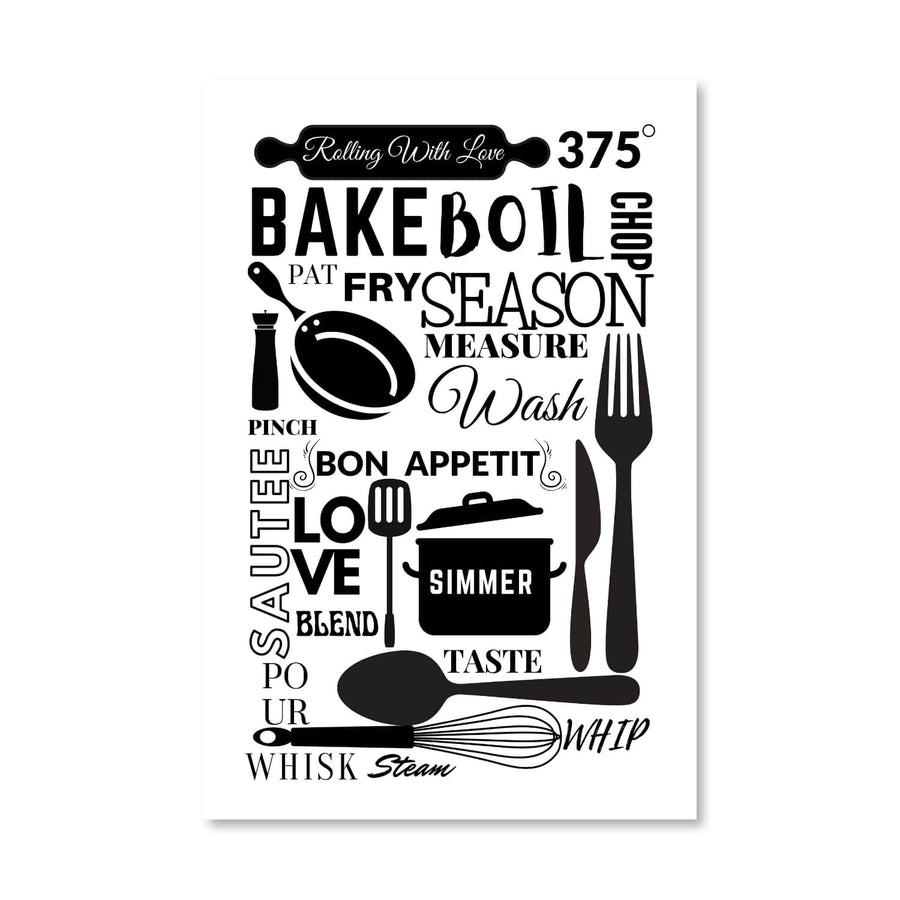 Cooking Steps Canvas Art Clock Canvas