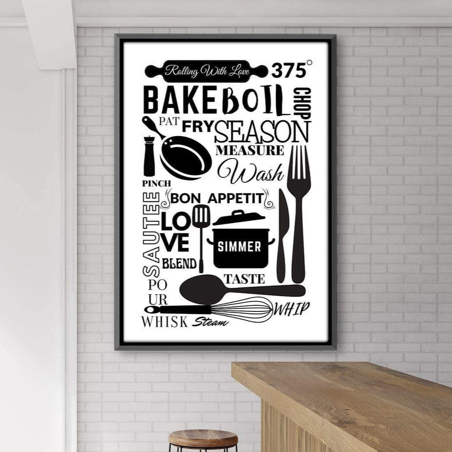 Cooking Steps Canvas Art Clock Canvas