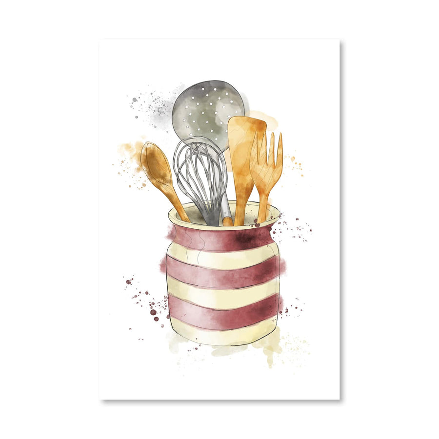 Cooking Tools Canvas Art Clock Canvas