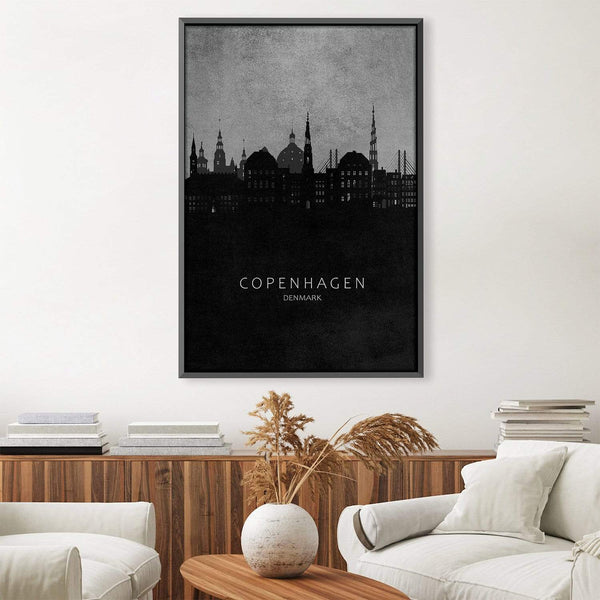 Copenhagen - Skyline Canvas Art Clock Canvas