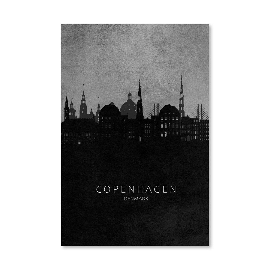 Copenhagen - Skyline Canvas Art Clock Canvas