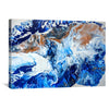 Copper and Blue Canvas Art Clock Canvas