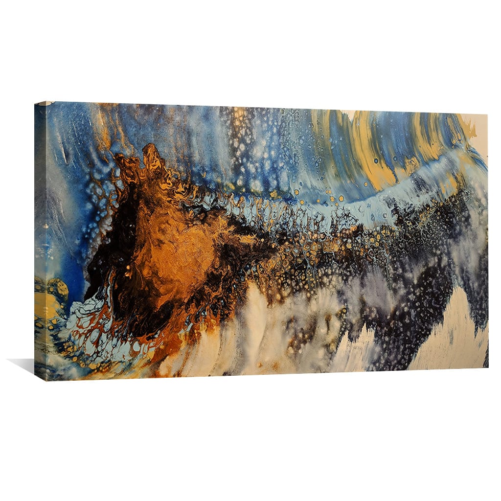 Copper Blue Serenade Canvas Art Clock Canvas