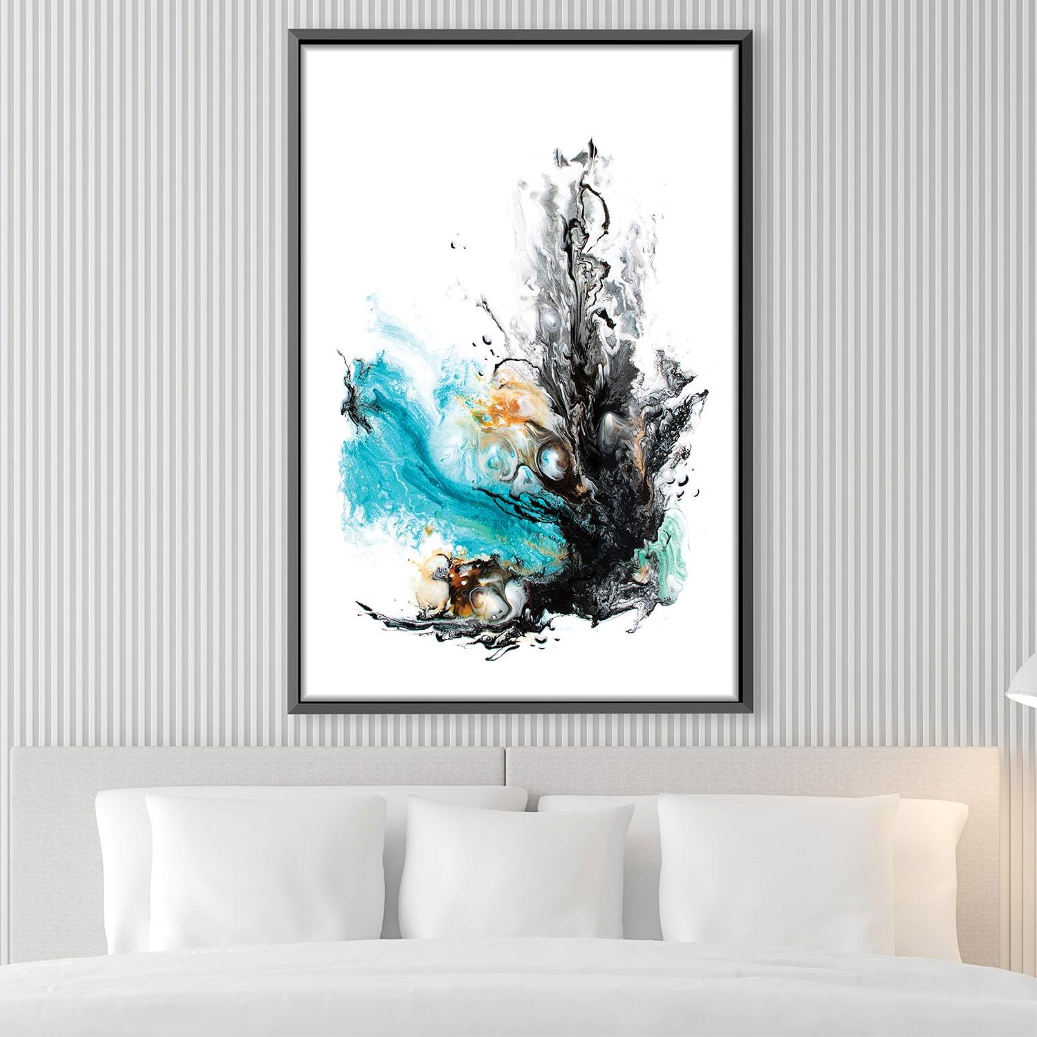 Coral Canvas Art Clock Canvas