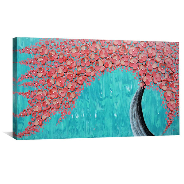 Coral Tree Canvas Art Clock Canvas