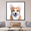 Corgi Portrait Canvas Art Clock Canvas