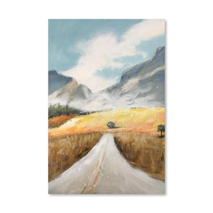 Country Road Oil Painting Oil Clock Canvas