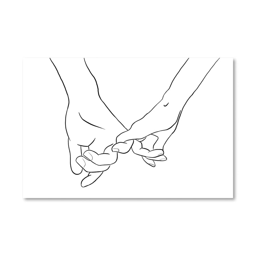 Couple Hands Canvas Art Clock Canvas