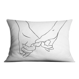 Couple Hands Cushion Cushion 48 x 33cm Clock Canvas