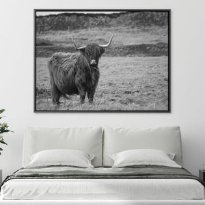 Cow in Field Canvas Art Clock Canvas