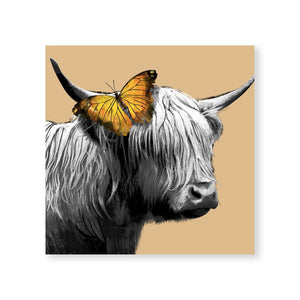 Cows and Butterfly Canvas Art Clock Canvas