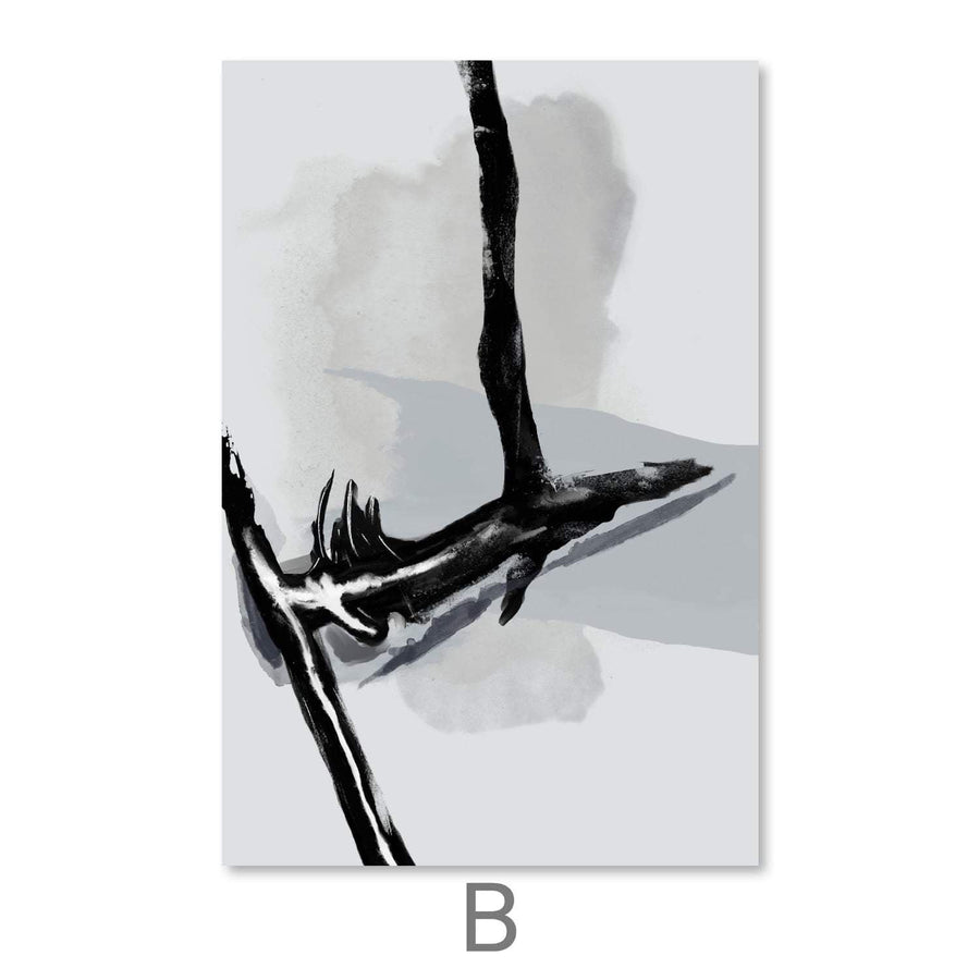 Cracked Ice Canvas Art B / 30 x 45cm / Unframed Canvas Print Clock Canvas