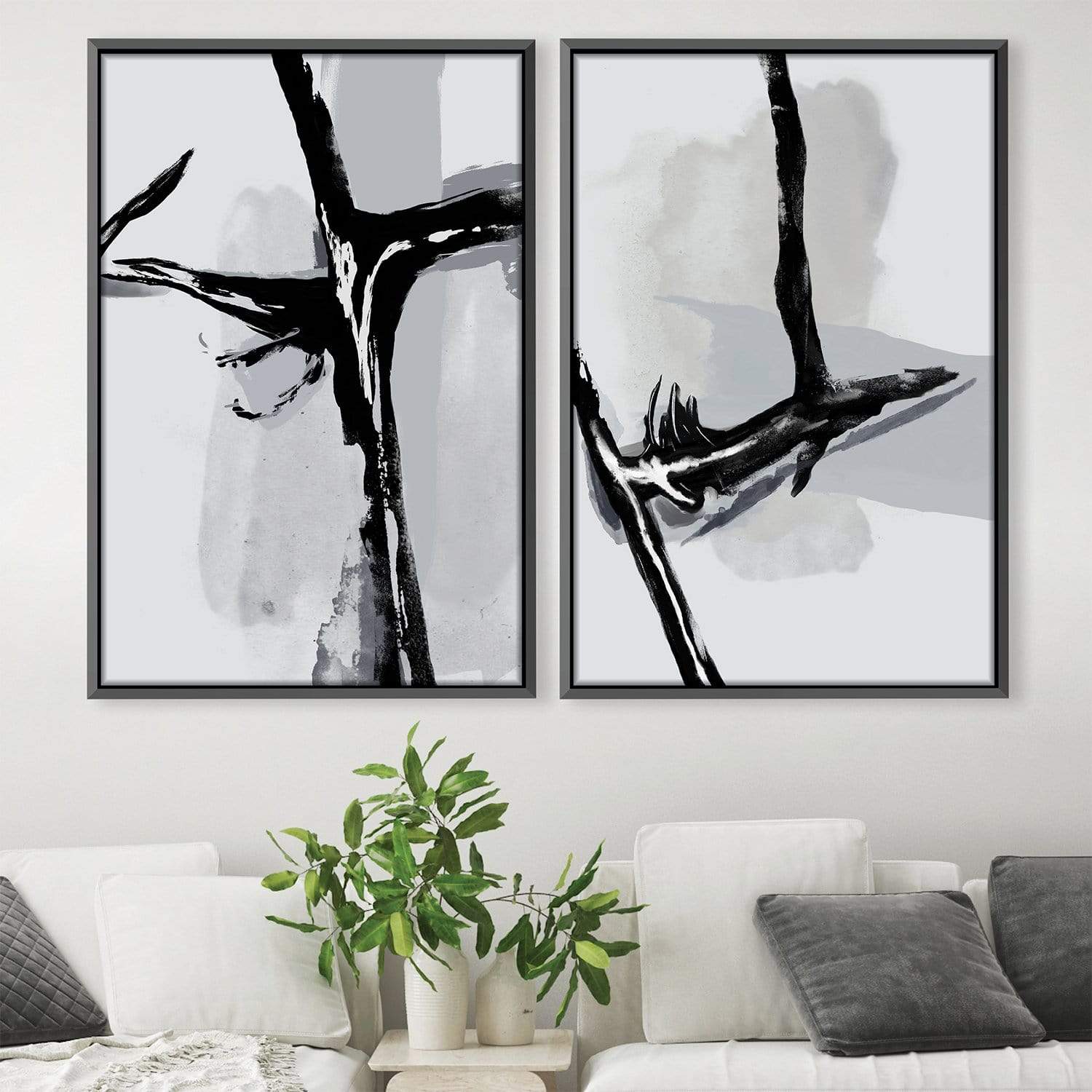Cracked Ice Canvas Art Clock Canvas