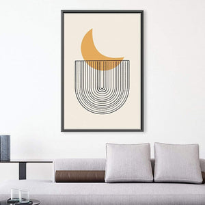 Crescent Moon Canvas Art Clock Canvas