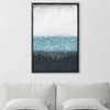 Crystal Rain Blue Canvas Art Clock Canvas