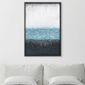 Crystal Rain Blue Canvas Art Clock Canvas