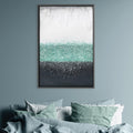 Crystal Rain Green Canvas Art Clock Canvas