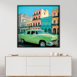 Cuba Drives Canvas Art Clock Canvas