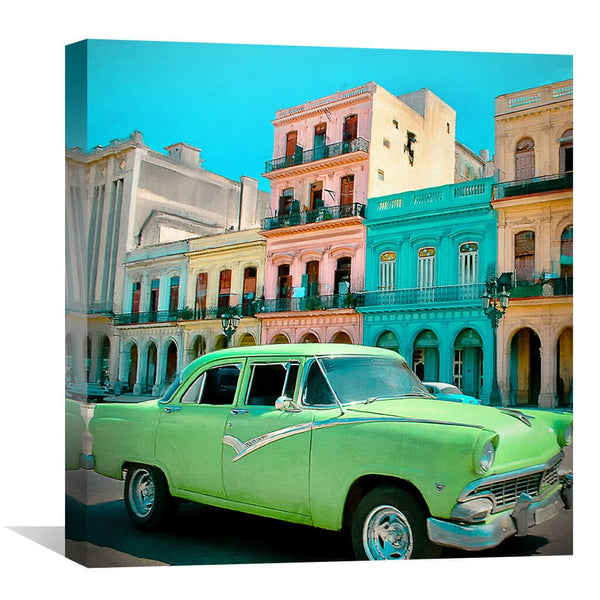 Cuba Drives Canvas Art Clock Canvas