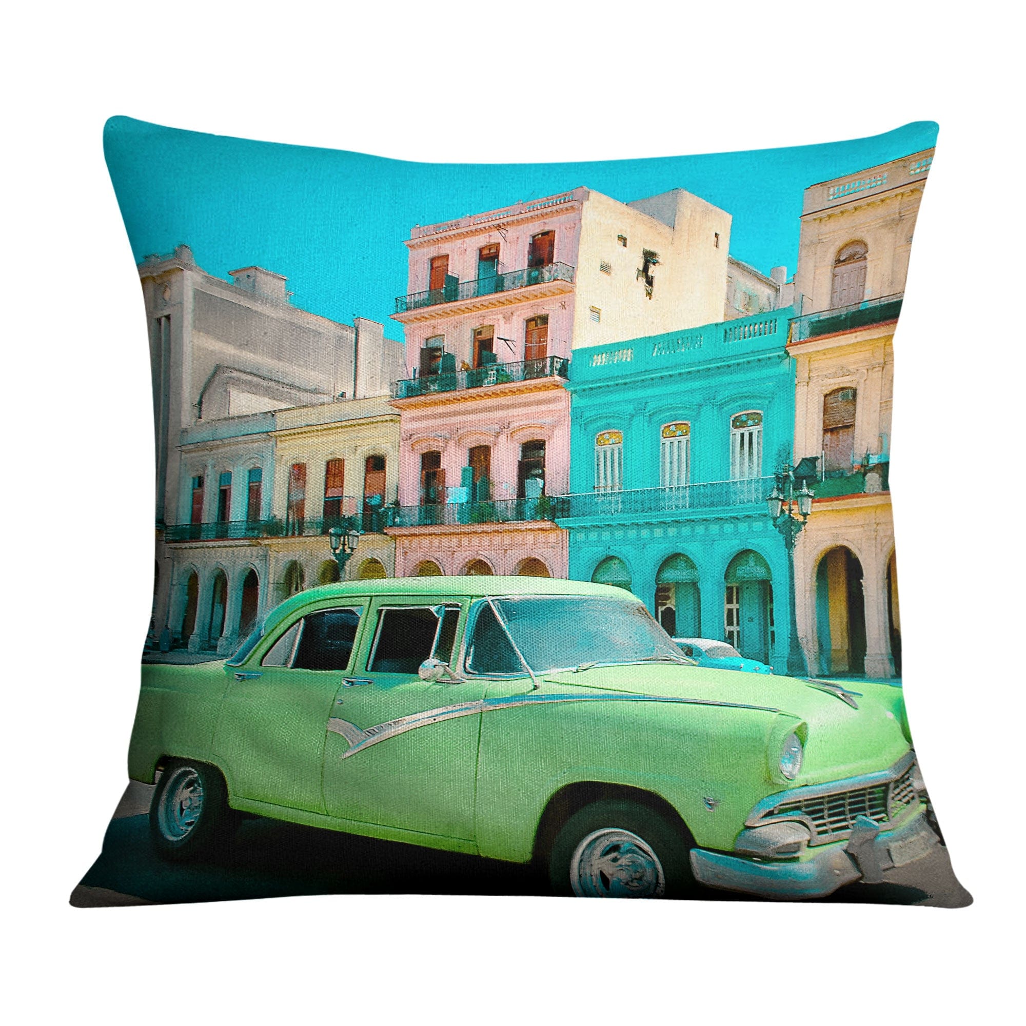 Cuba Drives Cushion Cushion Cushion Square Clock Canvas