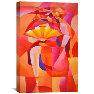 Cubism Dancer Canvas Art 30 x 45cm / Unframed Canvas Print Clock Canvas