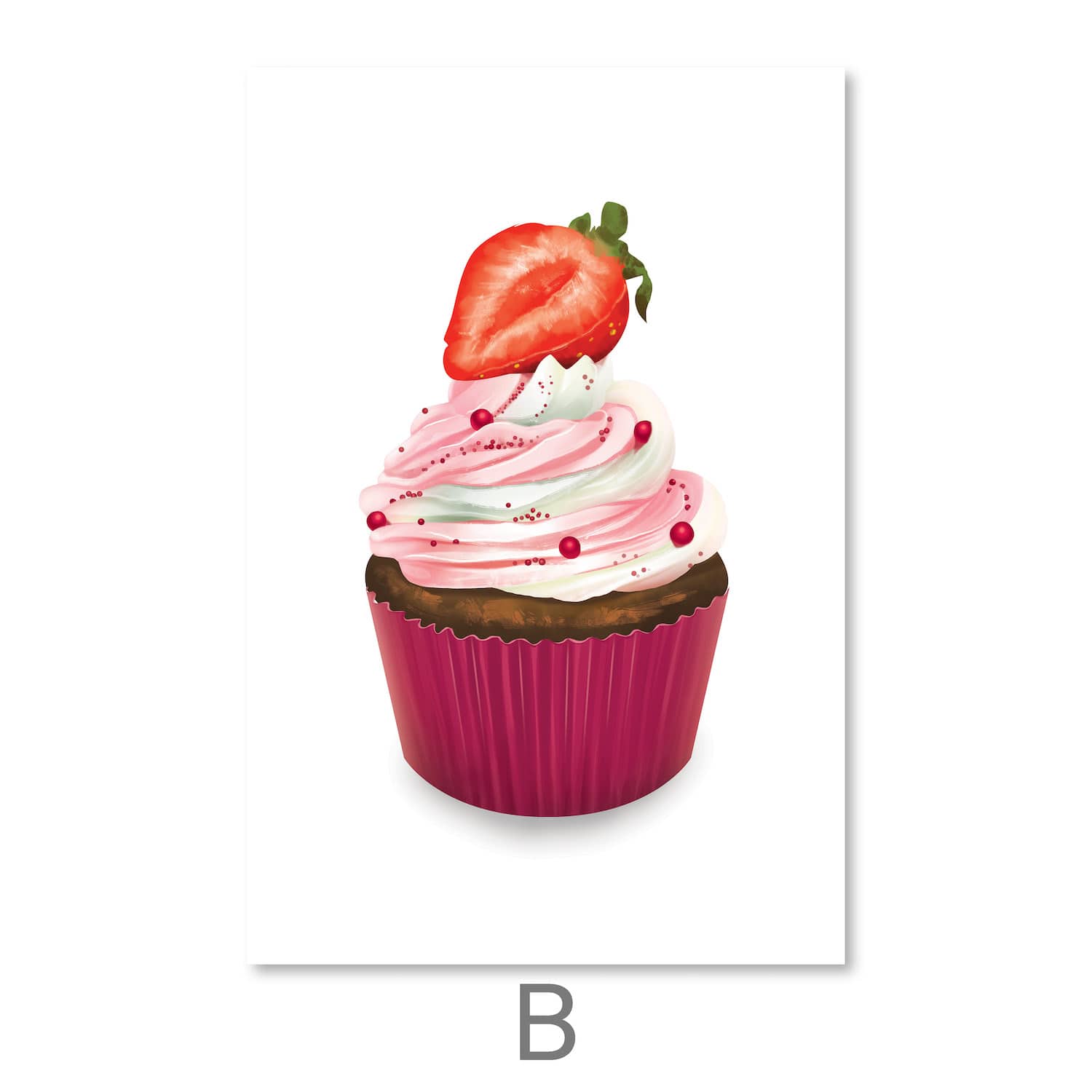 Cupcake Delicacies Canvas Art B / 30 x 45cm / Unframed Canvas Print Clock Canvas