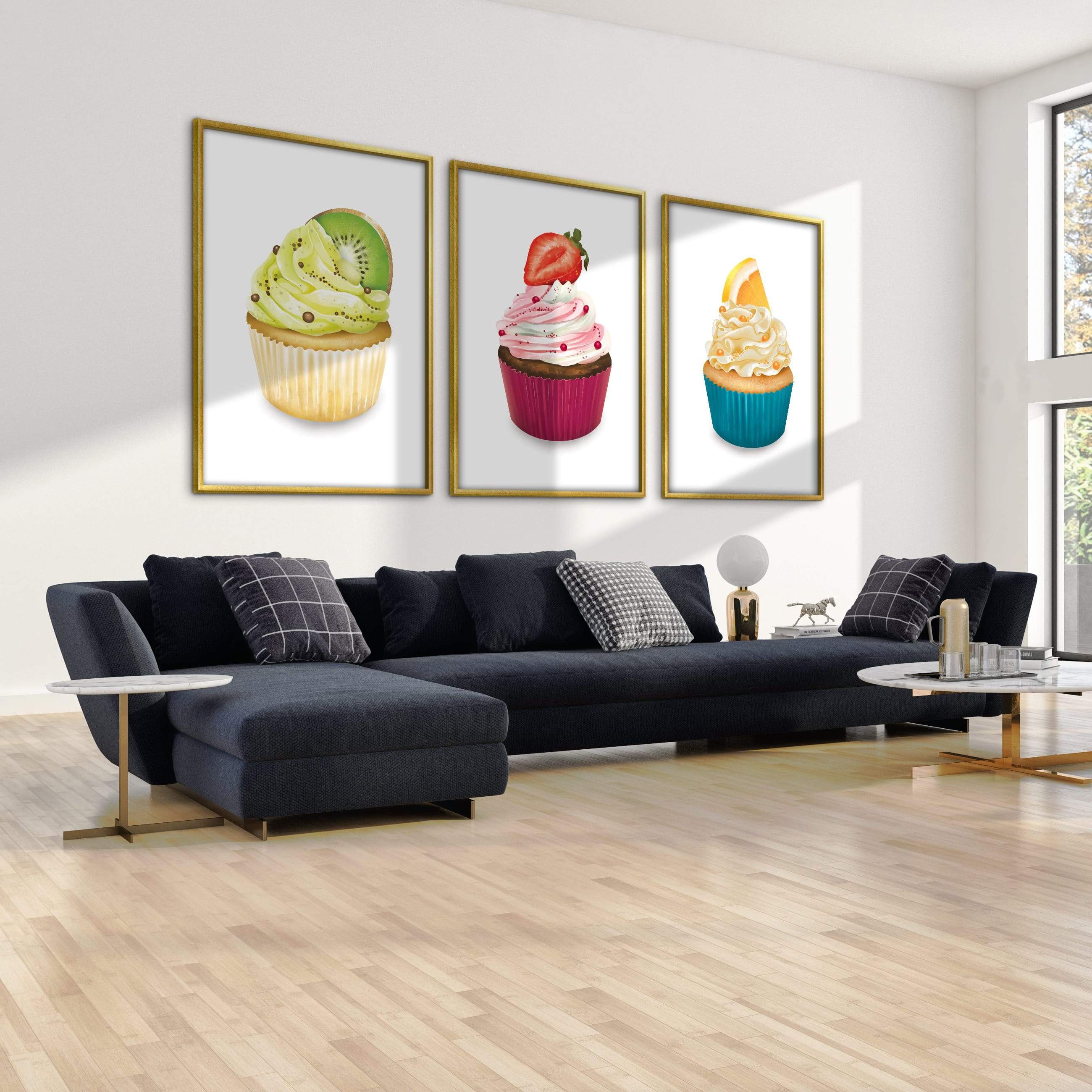 Cupcake Delicacies Canvas Art Clock Canvas
