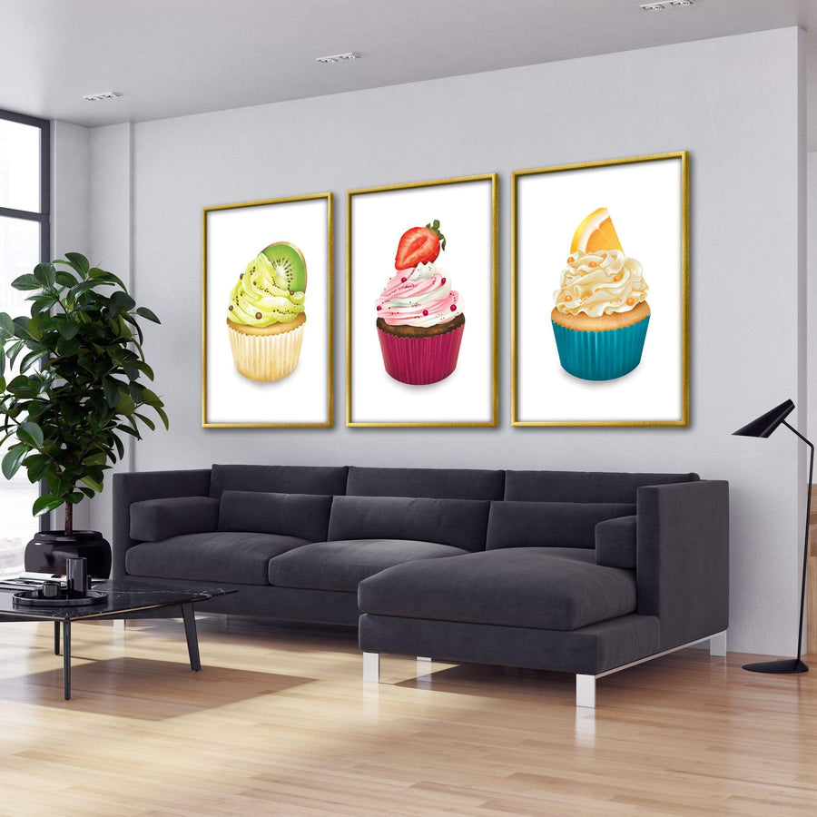 Cupcake Delicacies Canvas Art Clock Canvas