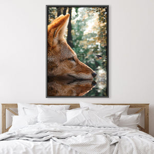 Curious Fox Canvas Art Clock Canvas