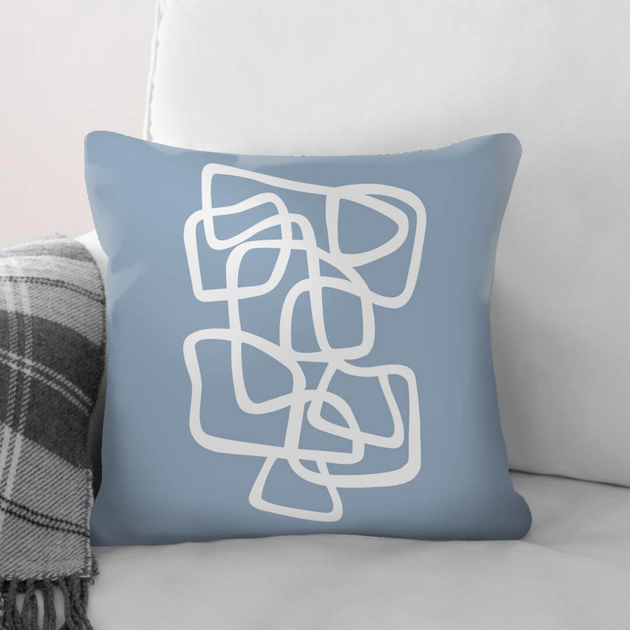 Curvy Line Cushion Cushion 45 x 45cm Clock Canvas
