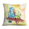 Cute Love Birds Cushion Cushion 45 x 45cm Clock Canvas