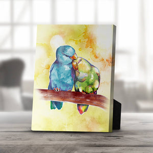 Cute Love Birds Desktop Canvas Desktop Canvas Clock Canvas