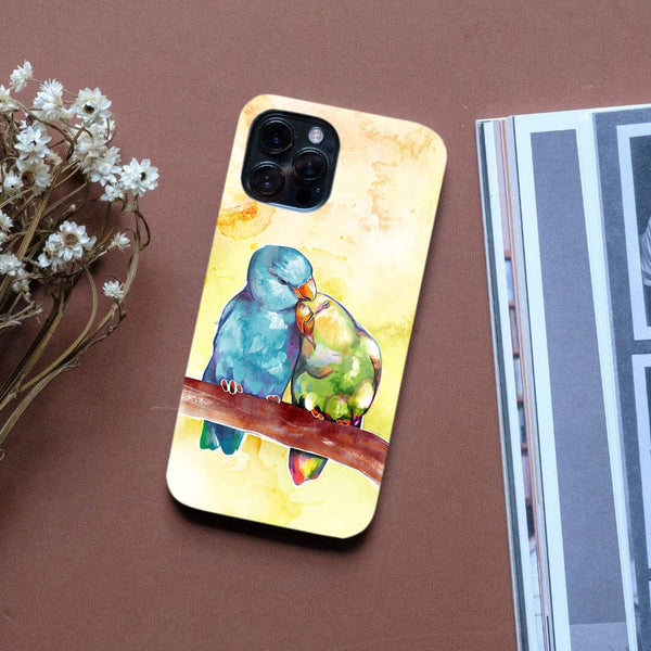 Cute Love Birds Phone Case Phone Case Clock Canvas