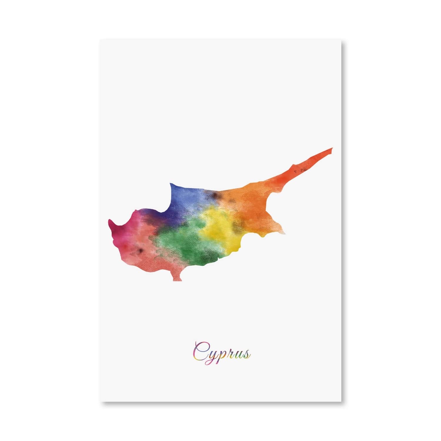 Cyprus Rainbow Canvas Art Clock Canvas