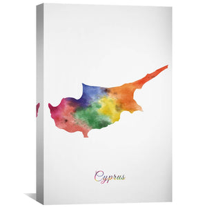 Cyprus Rainbow Canvas Art 30 x 45cm / Unframed Canvas Print Clock Canvas