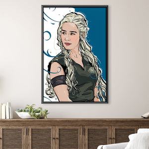 Daenerys Canvas Art Clock Canvas