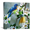 Daisy Blue Birds Canvas Art Clock Canvas