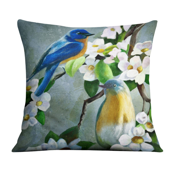 Daisy Blue Birds Cushion Cushion Cushion Square Clock Canvas