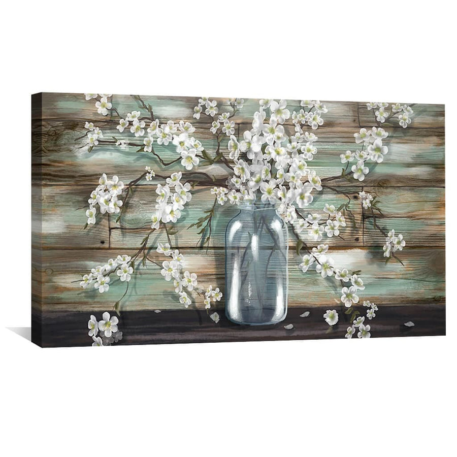 Daisy Vase Canvas Art Clock Canvas