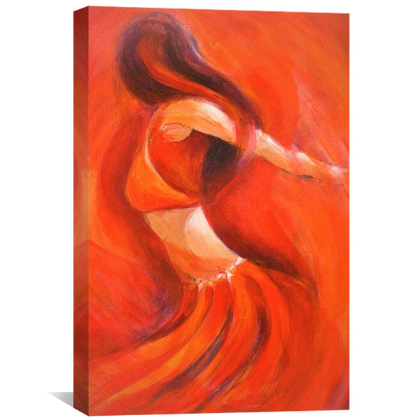 Dancing Flame Canvas Art 30 x 45cm / Unframed Canvas Print Clock Canvas