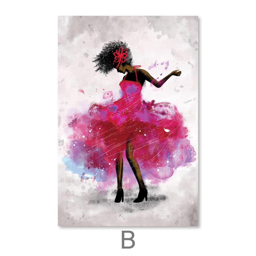 Dancing Queen Canvas Art B / 40 x 50cm / No Board - Canvas Print Only Clock Canvas