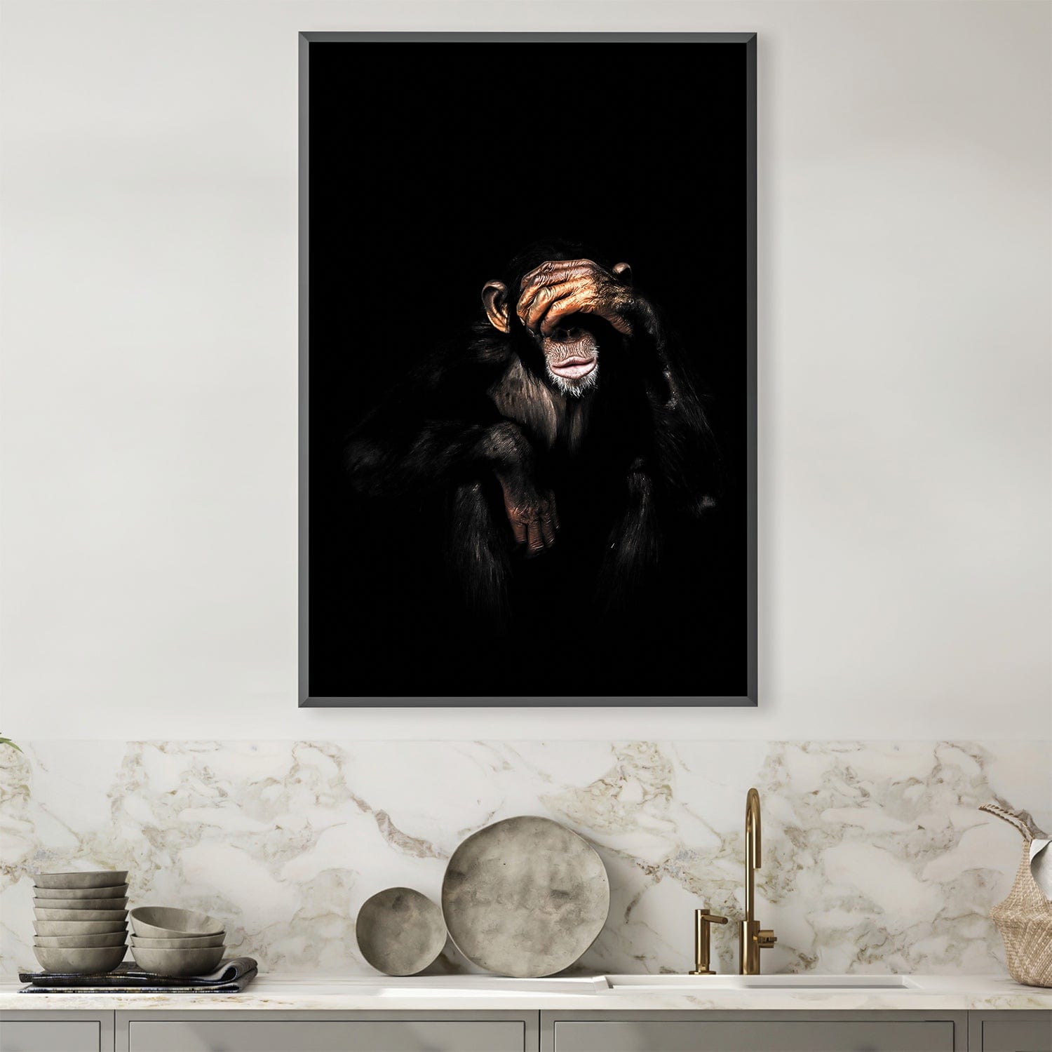 Dark Monkey See No Evil Canvas product thumbnail