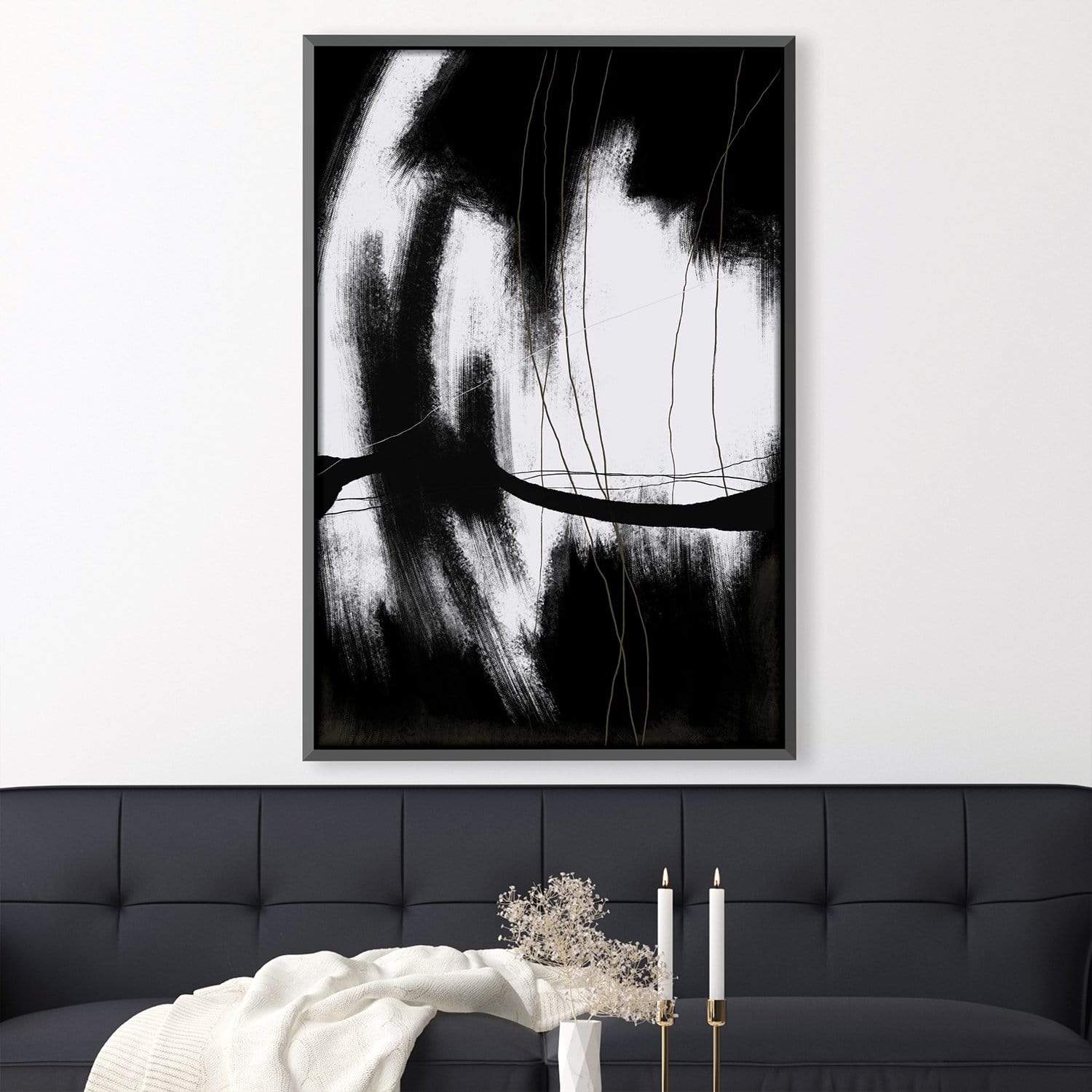Dark White Abstract Canvas product thumbnail