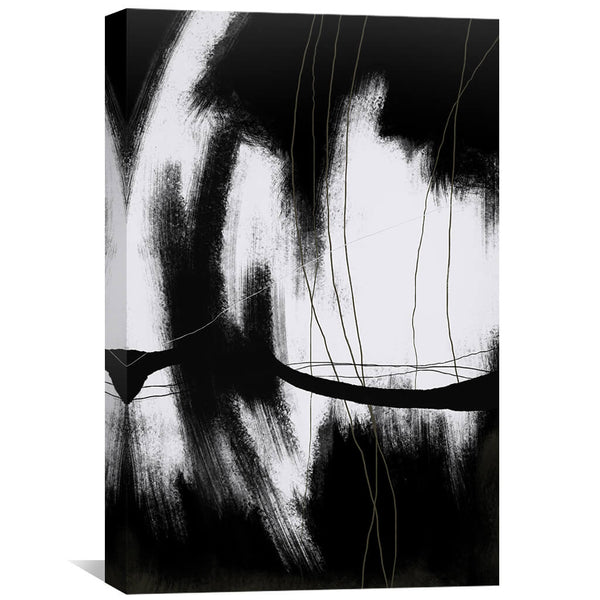 Dark White Abstract Canvas Art 30 x 45cm / Unframed Canvas Print Clock Canvas